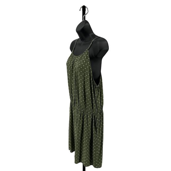 Old Navy Romper WMNS L Green/White Polka Dot S/551851-03 Sleeveless Scoop Neck - Picture 4 of 7